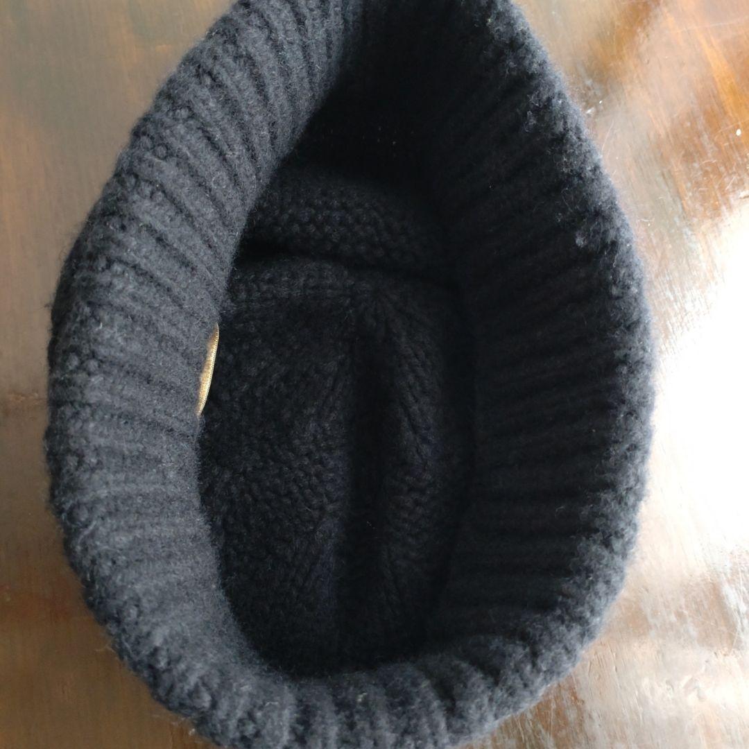 エルヘレンカミンスキー カシミア100％ ニット帽　黒