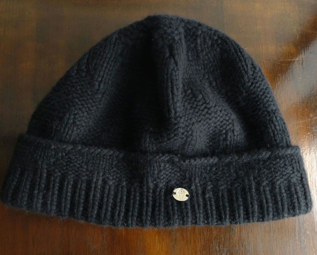 エルヘレンカミンスキー カシミア100％ ニット帽　黒