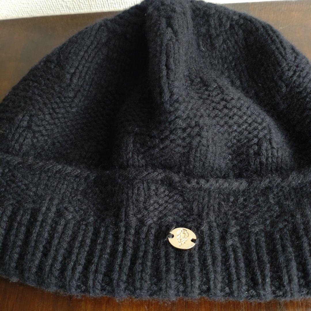 エルヘレンカミンスキー カシミア100％ ニット帽　黒