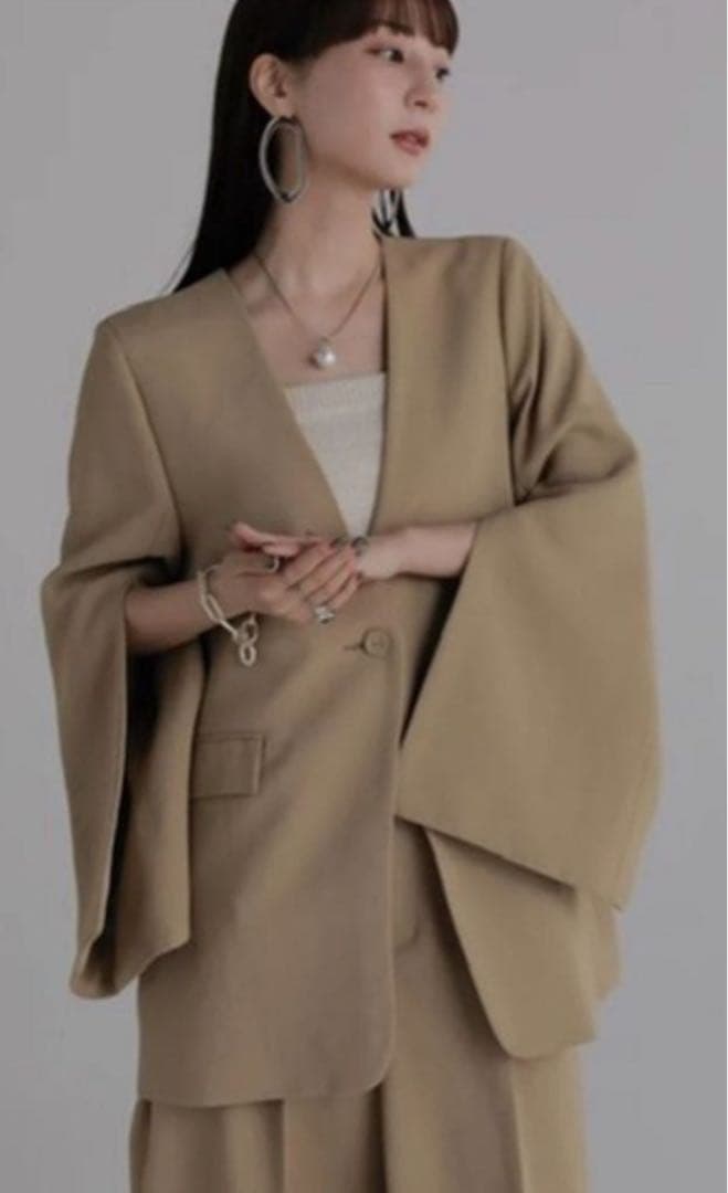 【louren】slit sleeve jacket