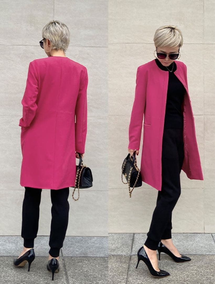 ジェンヌ パリジェンヌ　 ノーカラーコート