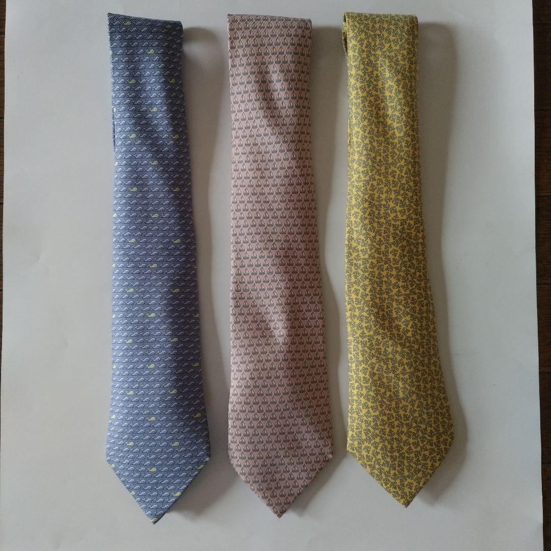 エルメス海関連図柄ネクタイ 3本セット