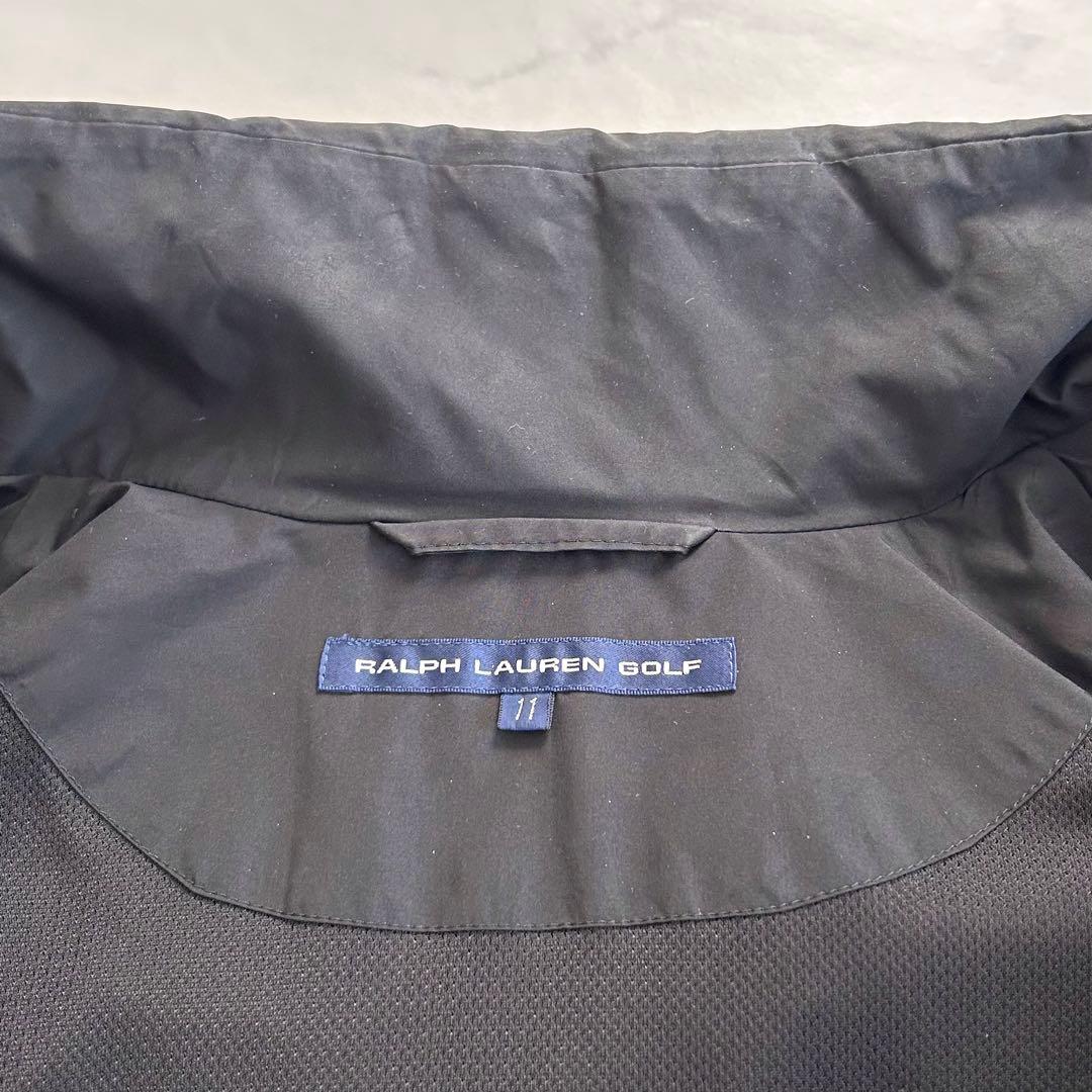 ラルフローレンゴルフ 2wayマウンテンパーカー 黒 ブラック フード収納 L