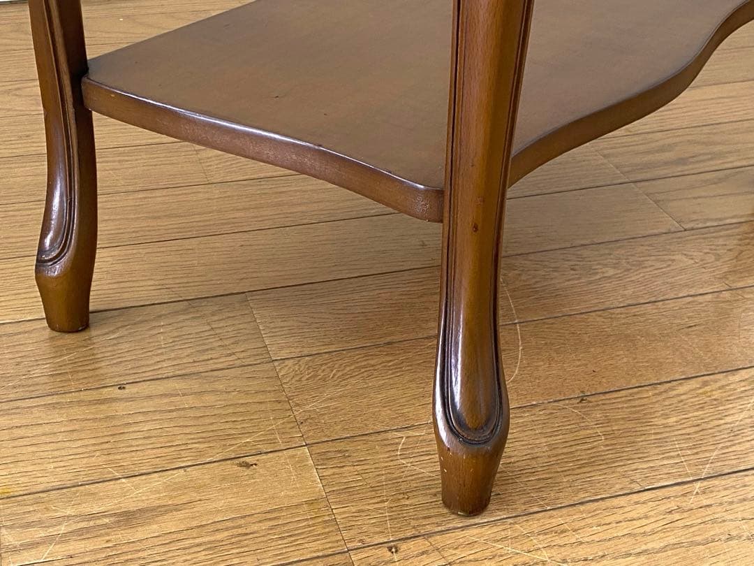 アンティーク調 サイドテーブル 飾り棚 コンソール 花台 猫脚 インテリア