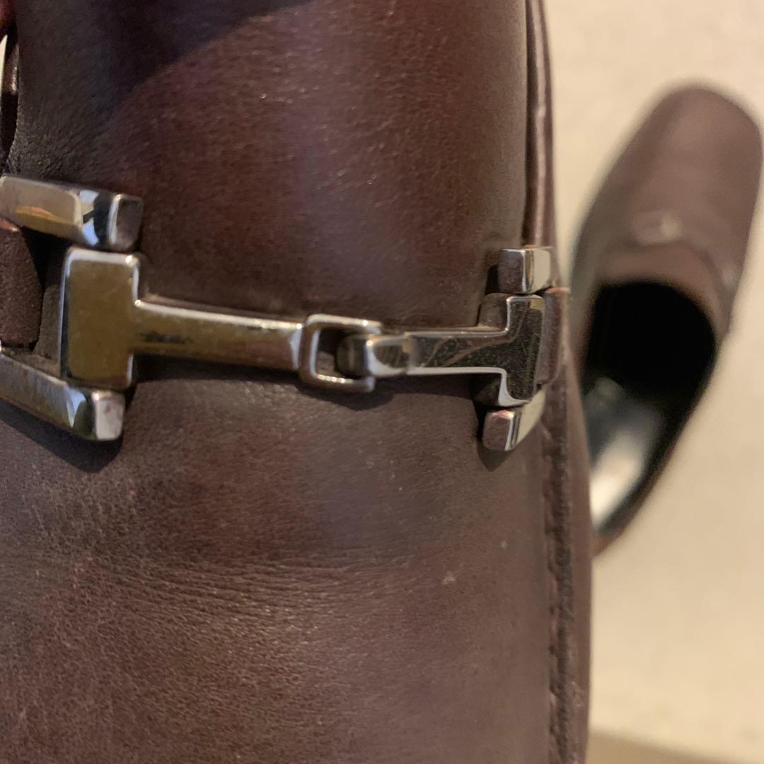 ム*る様 GUCCI ブラウンレザードレスシューズ