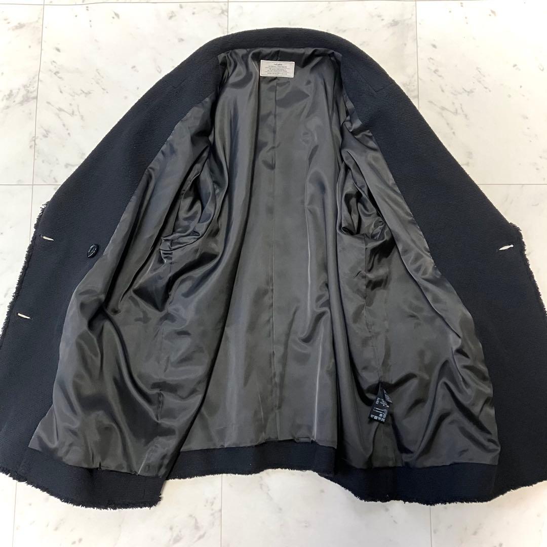 美品 スローブイエナ ツイードテーラードジャケット ブラック ゆったり