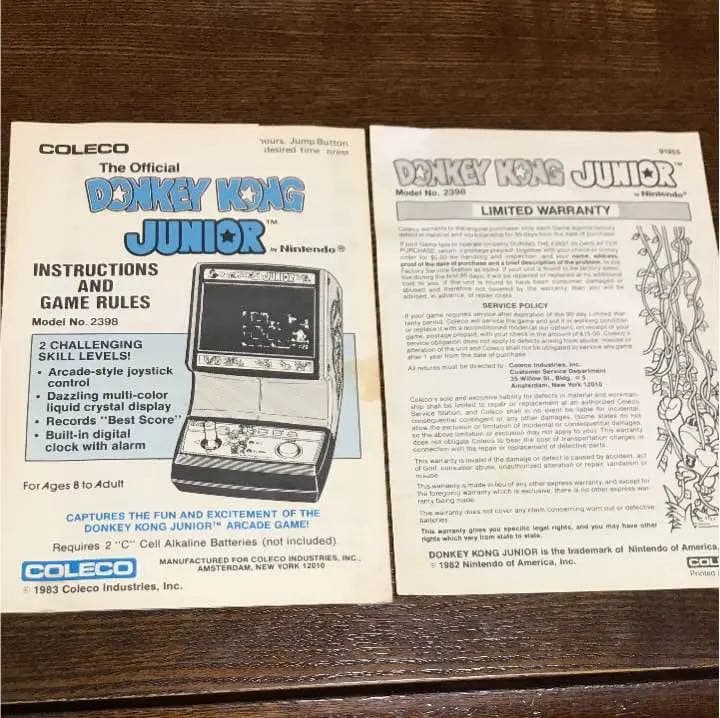 ドンキーコング ジュニア テーブルトップ コレコ