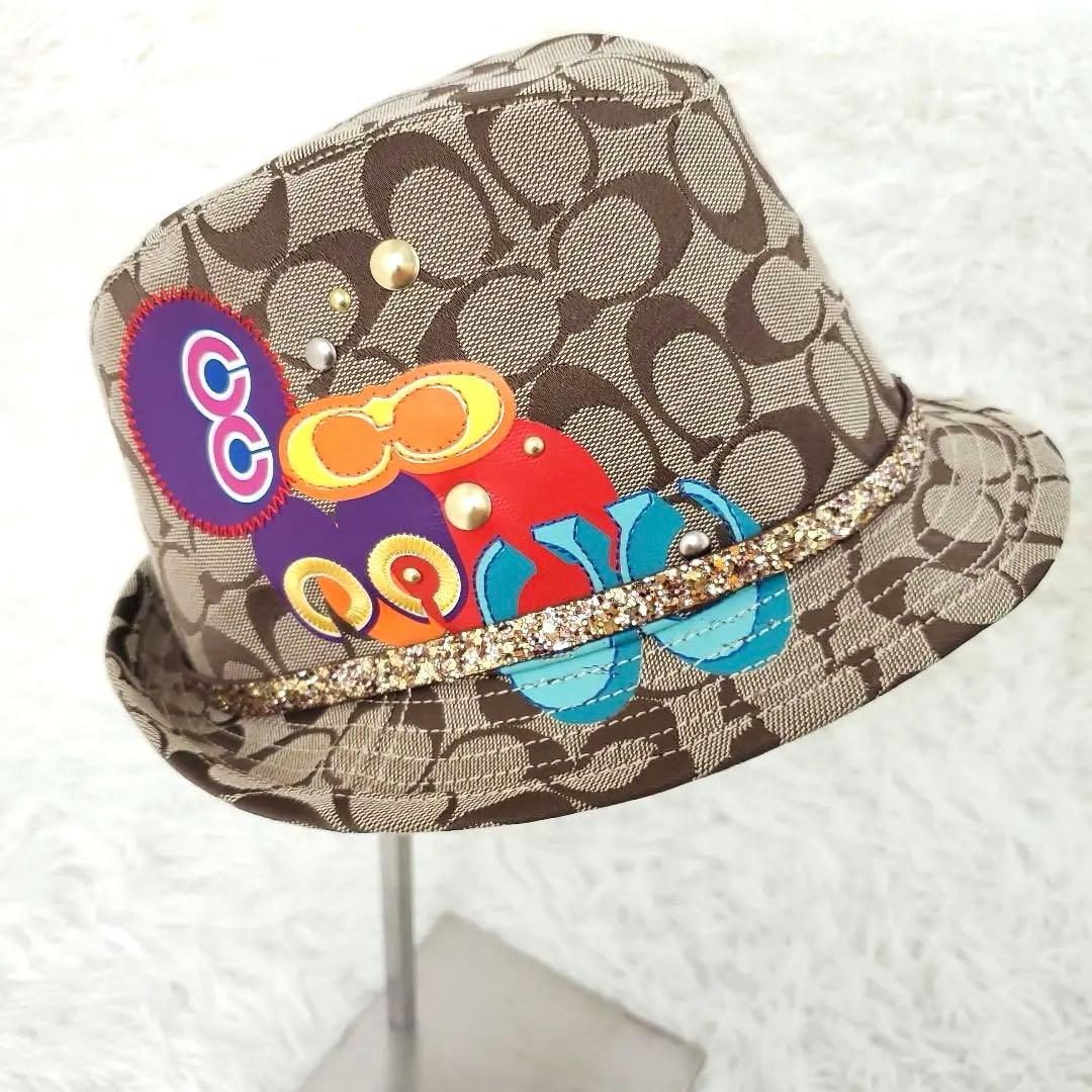 激レア✨未使用級✨COACH シグネチャー ハット レア スタッズ 刺繍