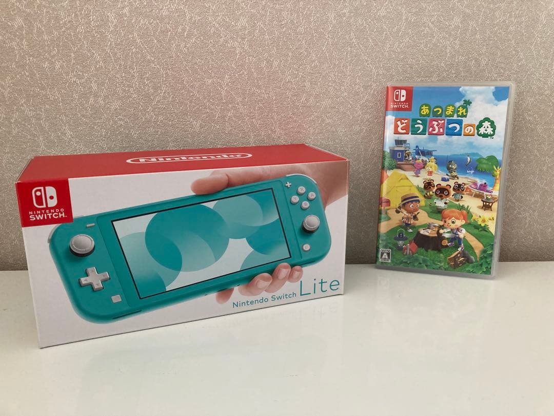 【美品】Nintendo Switch Lite ターコイズ どうぶつの森付き