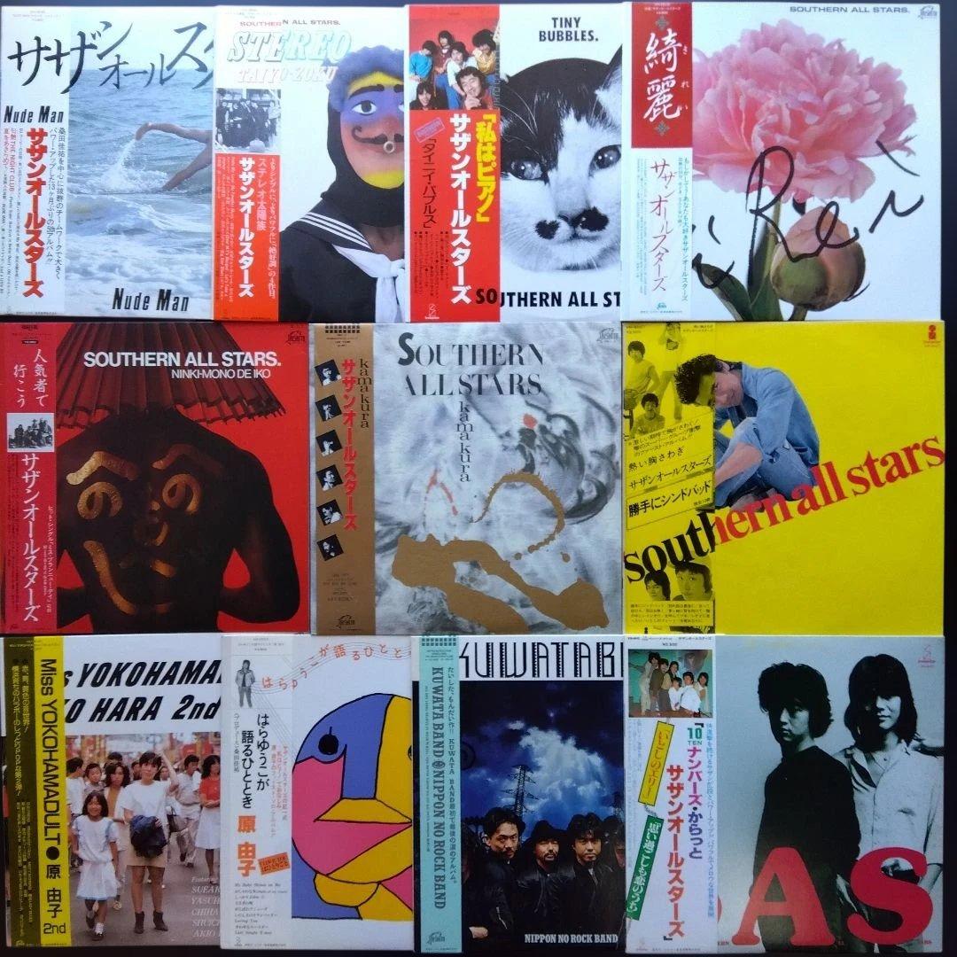 サザンオールスターズ(桑田佳祐・原由子)LPレコード12枚【全帯付き美品】