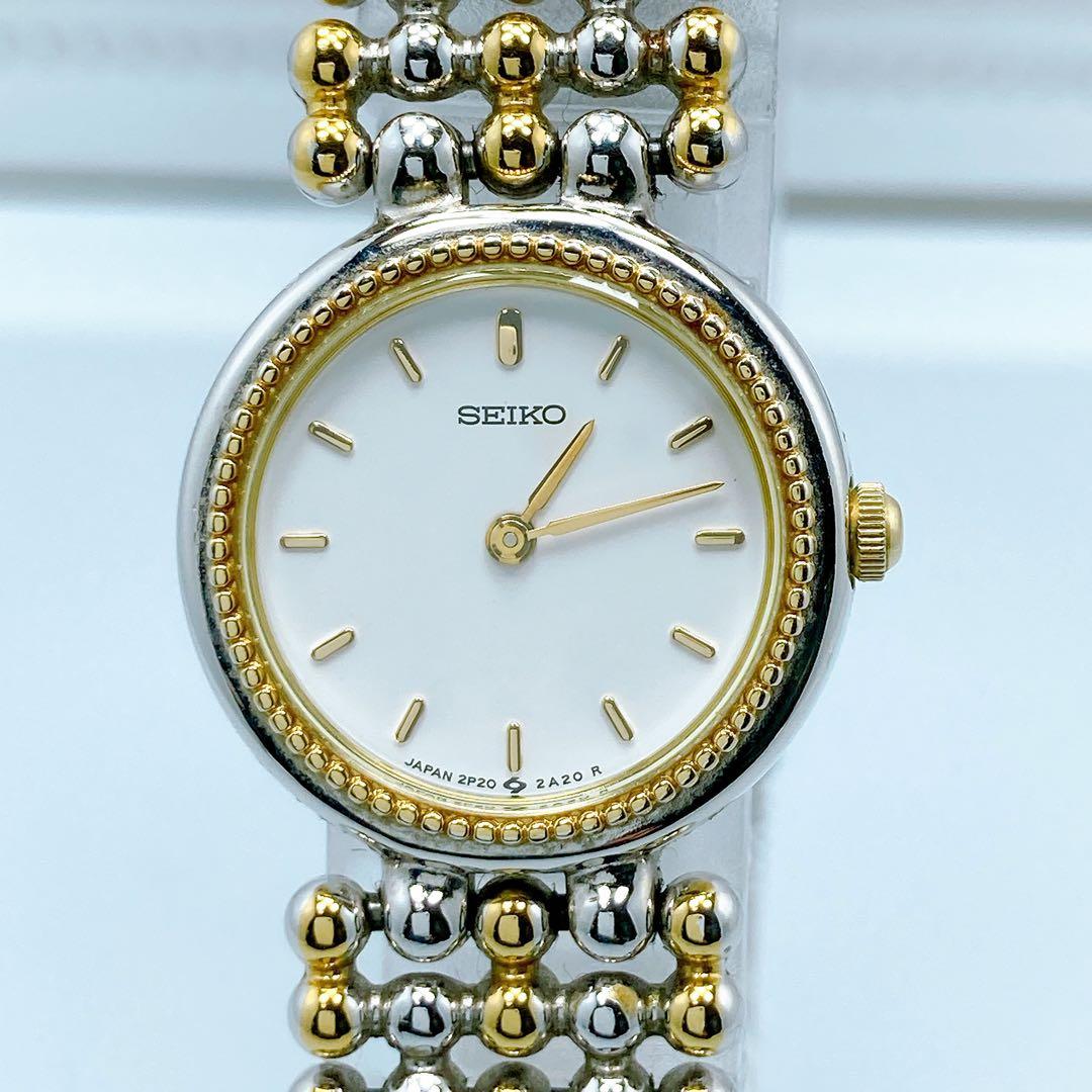 625 SEIKO セイコー　2P20-0E90 ラウンド　コンビ　腕時計