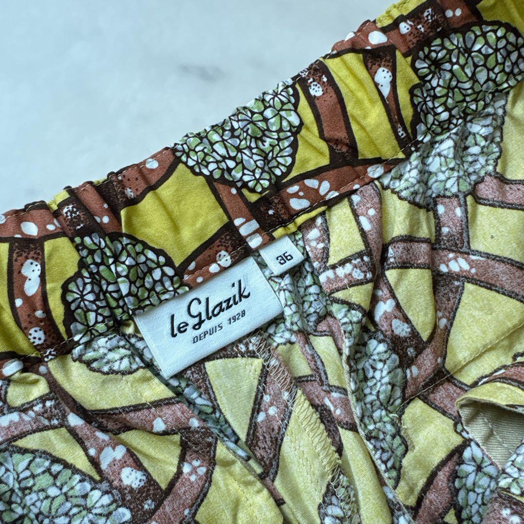 タグ付き　ルグラジック　バティック　イージーパンツ　総柄　イエロー