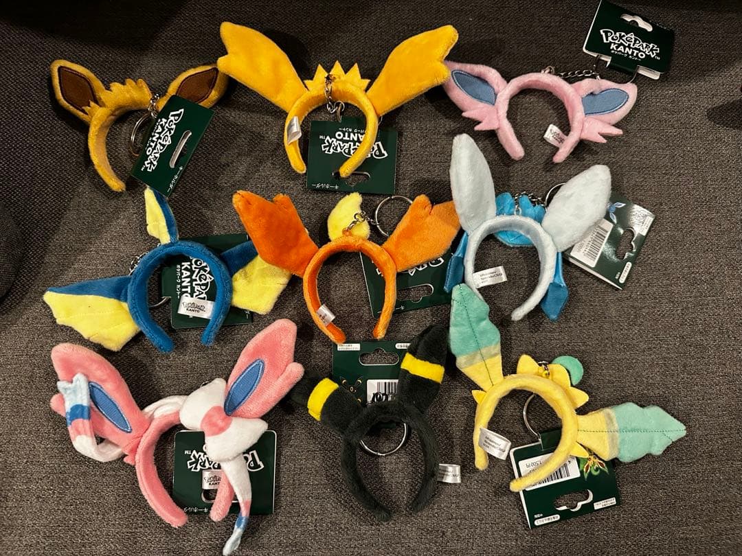 カチューシャキーホルダー ポケモンセンター ポケパーク カントー　9種セット