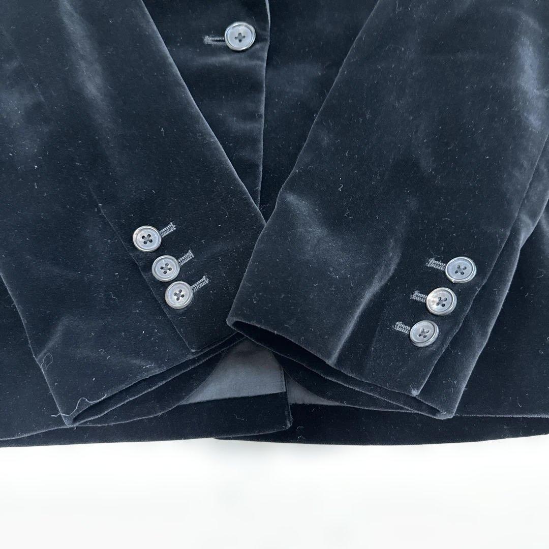 マーガレットハウエル　テーラードジャケット　黒　ベルベット　フォーマルにも