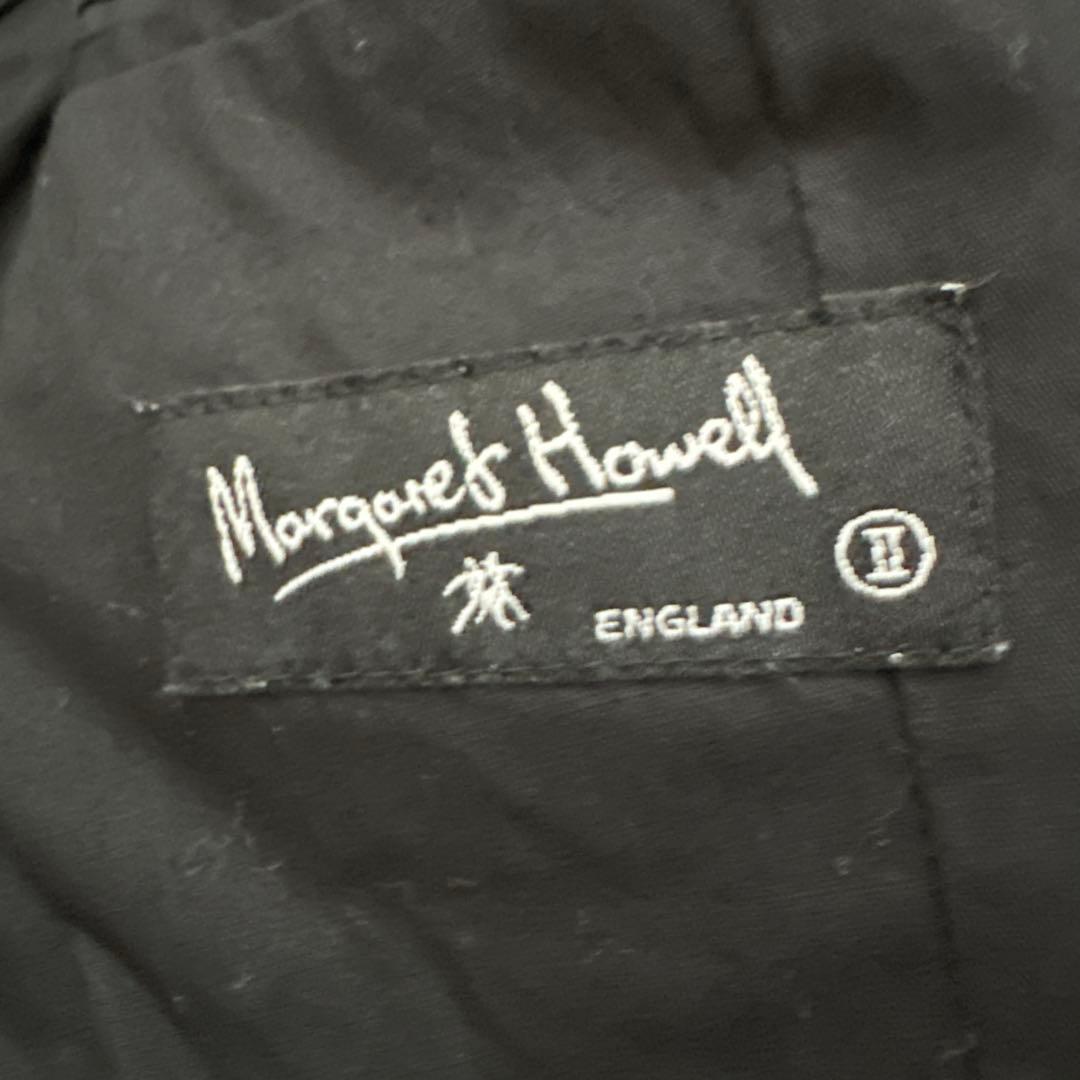 マーガレットハウエル　テーラードジャケット　黒　ベルベット　フォーマルにも