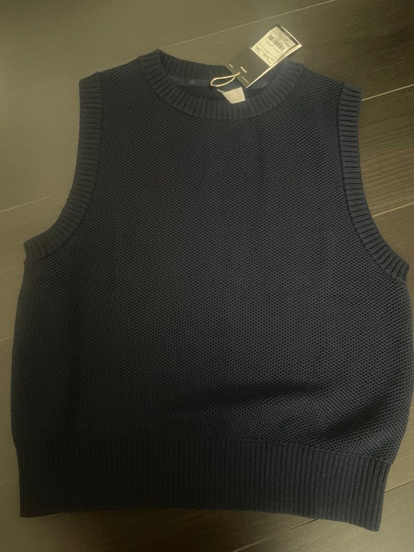 アディダス レディース ノースリーブニット ネイビー