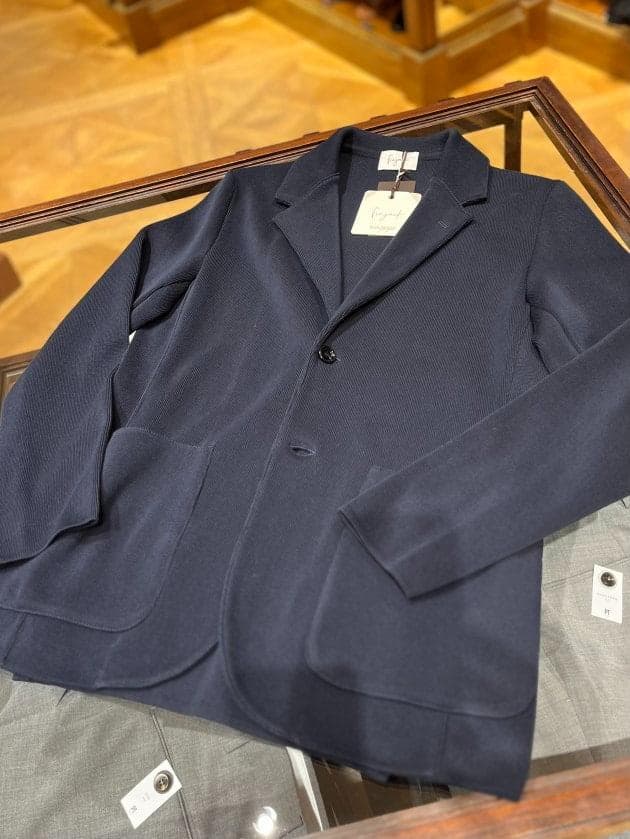 超美品 BEAMS F / Finjack ニット ジャケット ネイビー L