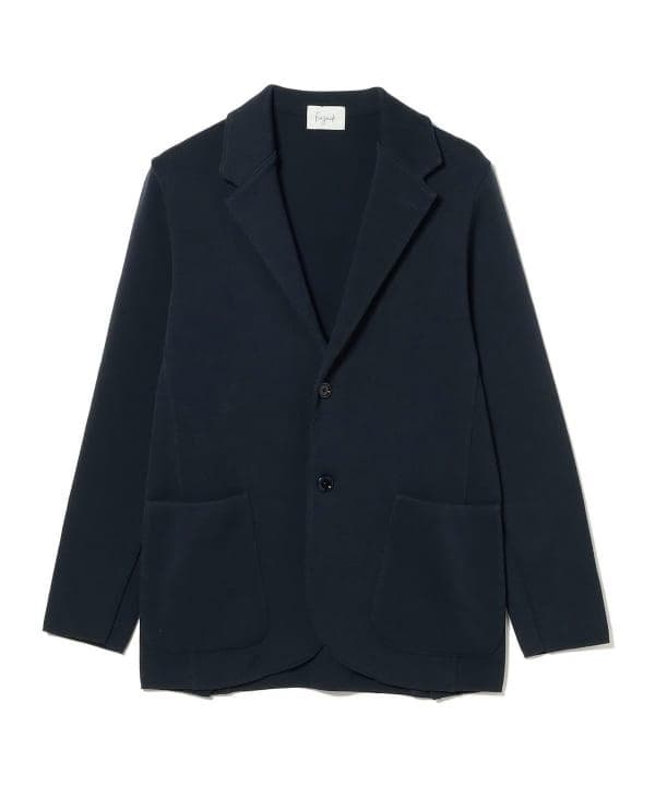 超美品 BEAMS F / Finjack ニット ジャケット ネイビー L