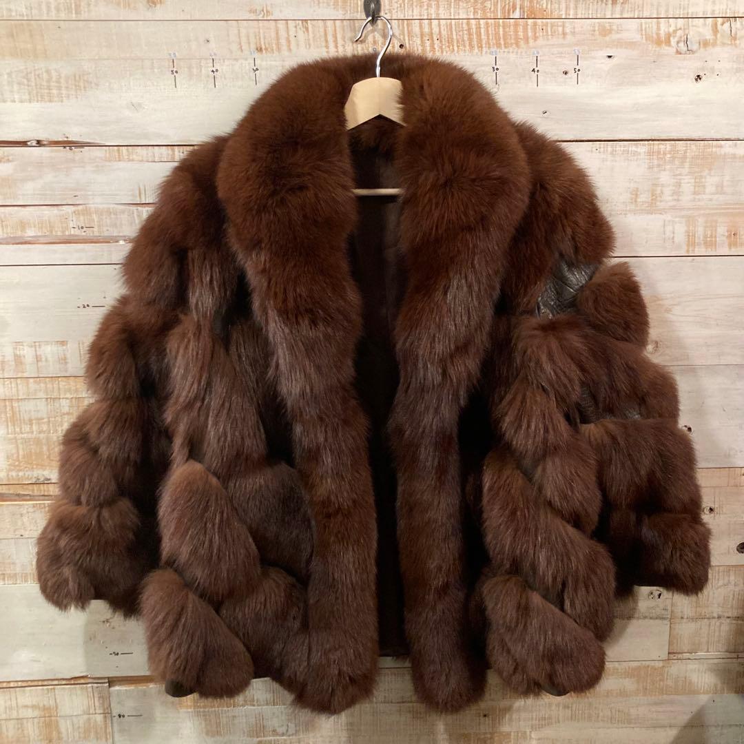 高級毛皮 ビンテージ ミンク ファー レザー ジャケット 岐阜毛被 フォックス