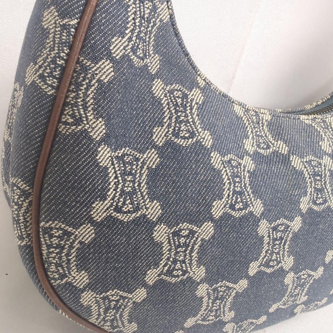 【美品】CELINE セリーヌ トリオンフ デニム ワンショルダー バッグ