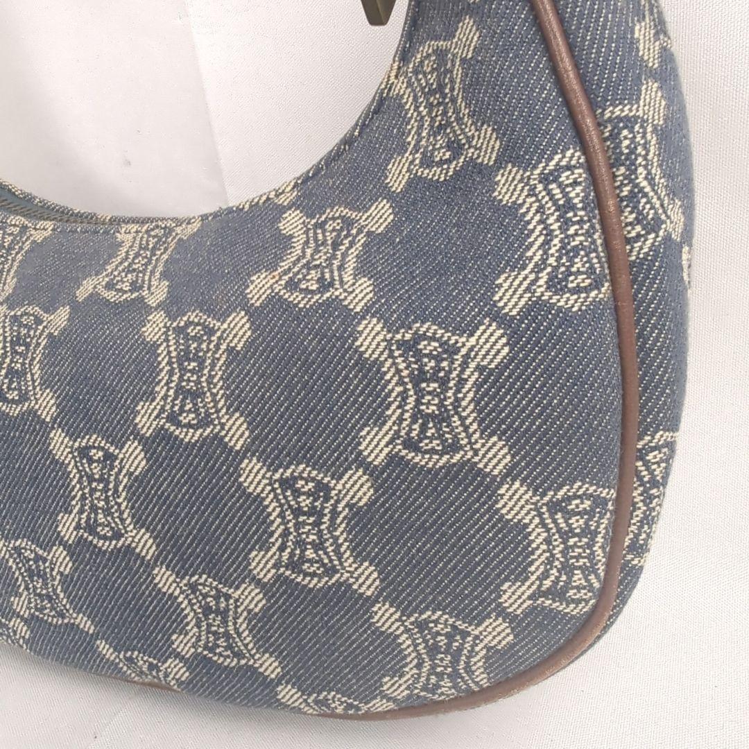 【美品】CELINE セリーヌ トリオンフ デニム ワンショルダー バッグ