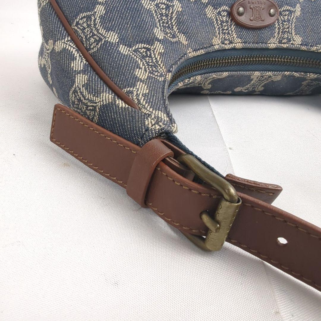 【美品】CELINE セリーヌ トリオンフ デニム ワンショルダー バッグ