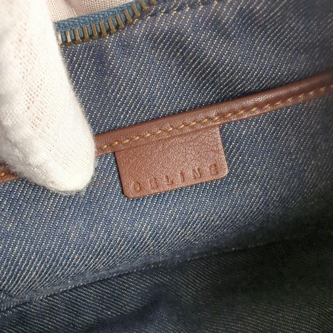 【美品】CELINE セリーヌ トリオンフ デニム ワンショルダー バッグ
