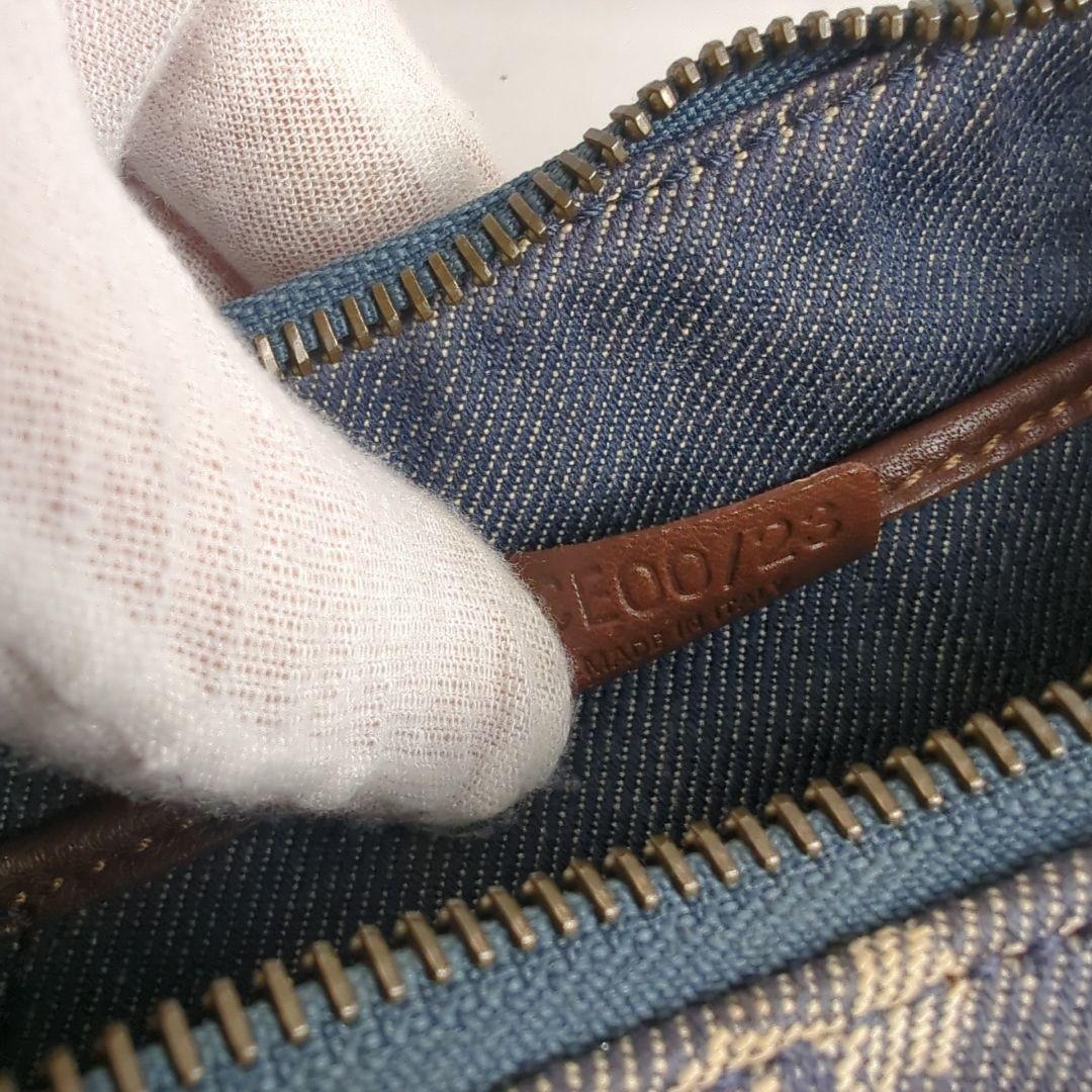 【美品】CELINE セリーヌ トリオンフ デニム ワンショルダー バッグ