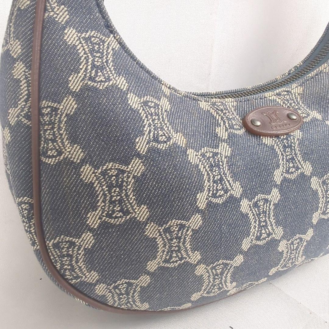 【美品】CELINE セリーヌ トリオンフ デニム ワンショルダー バッグ