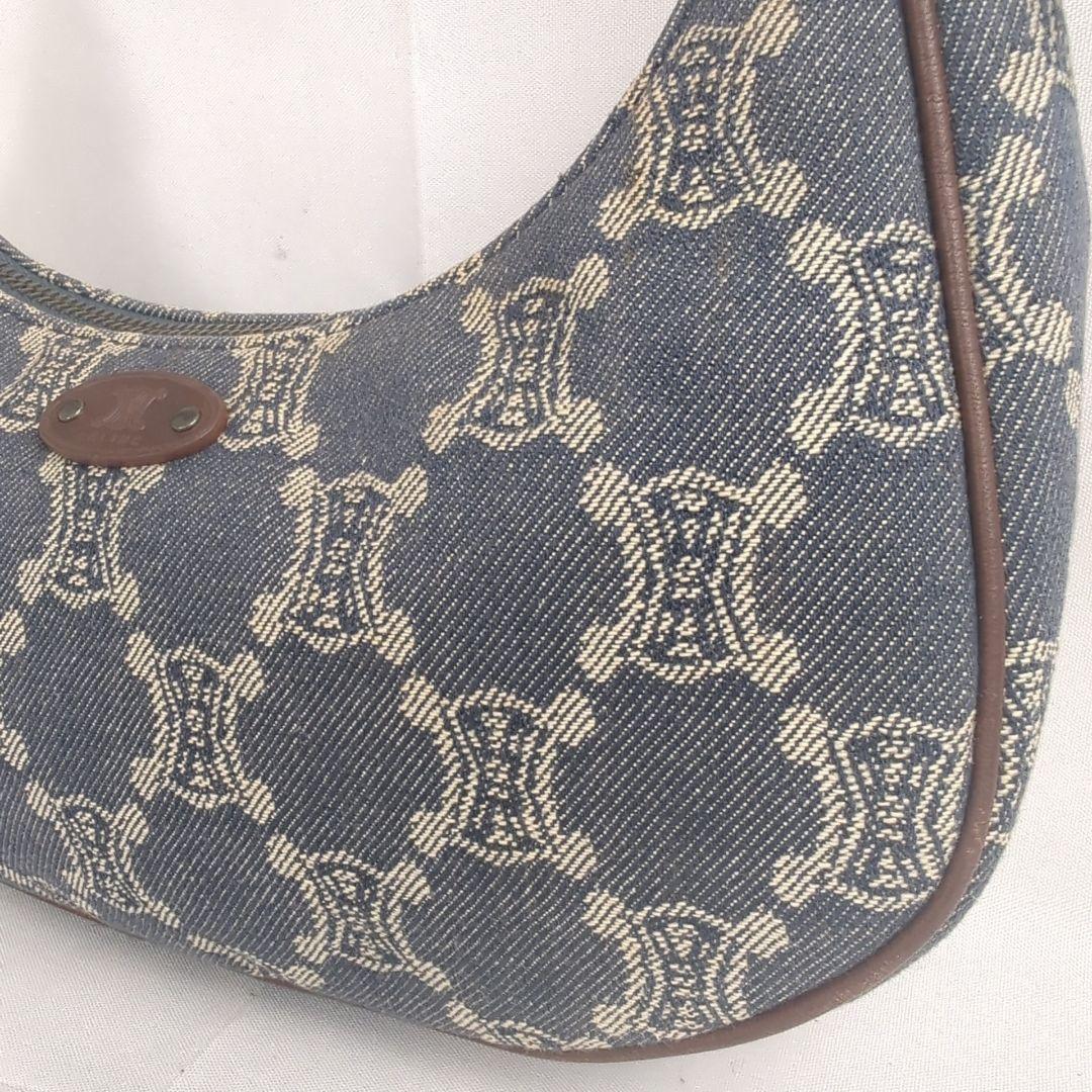 【美品】CELINE セリーヌ トリオンフ デニム ワンショルダー バッグ