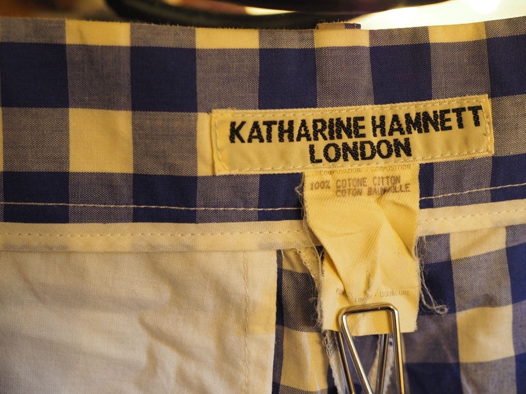 KHATHARINE HAMNETT ギンガムチェック　パンツ　80’s