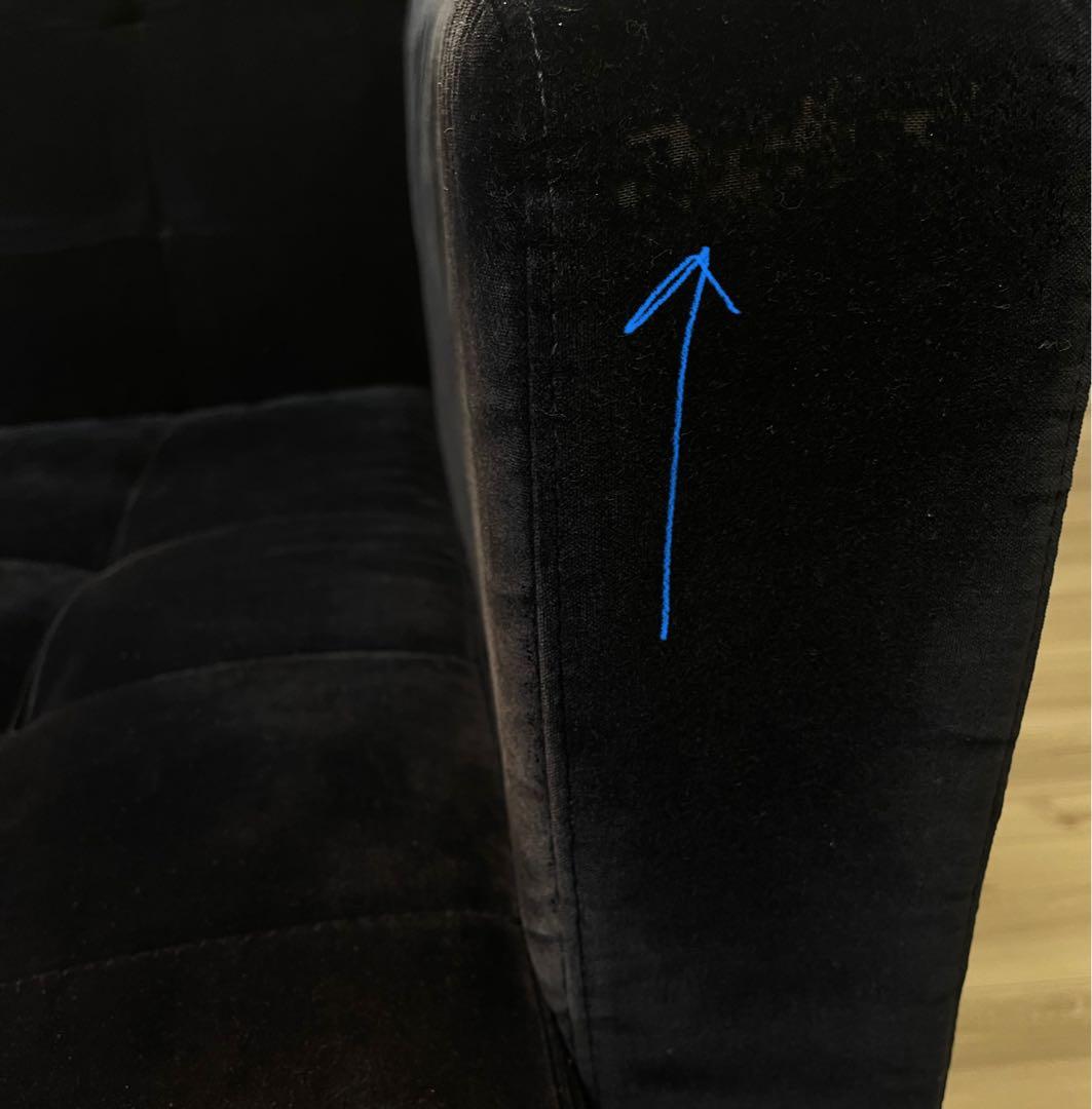 【送料込み】 IKEA LANDSKRONA ネイビーファブリックソファ2人掛け