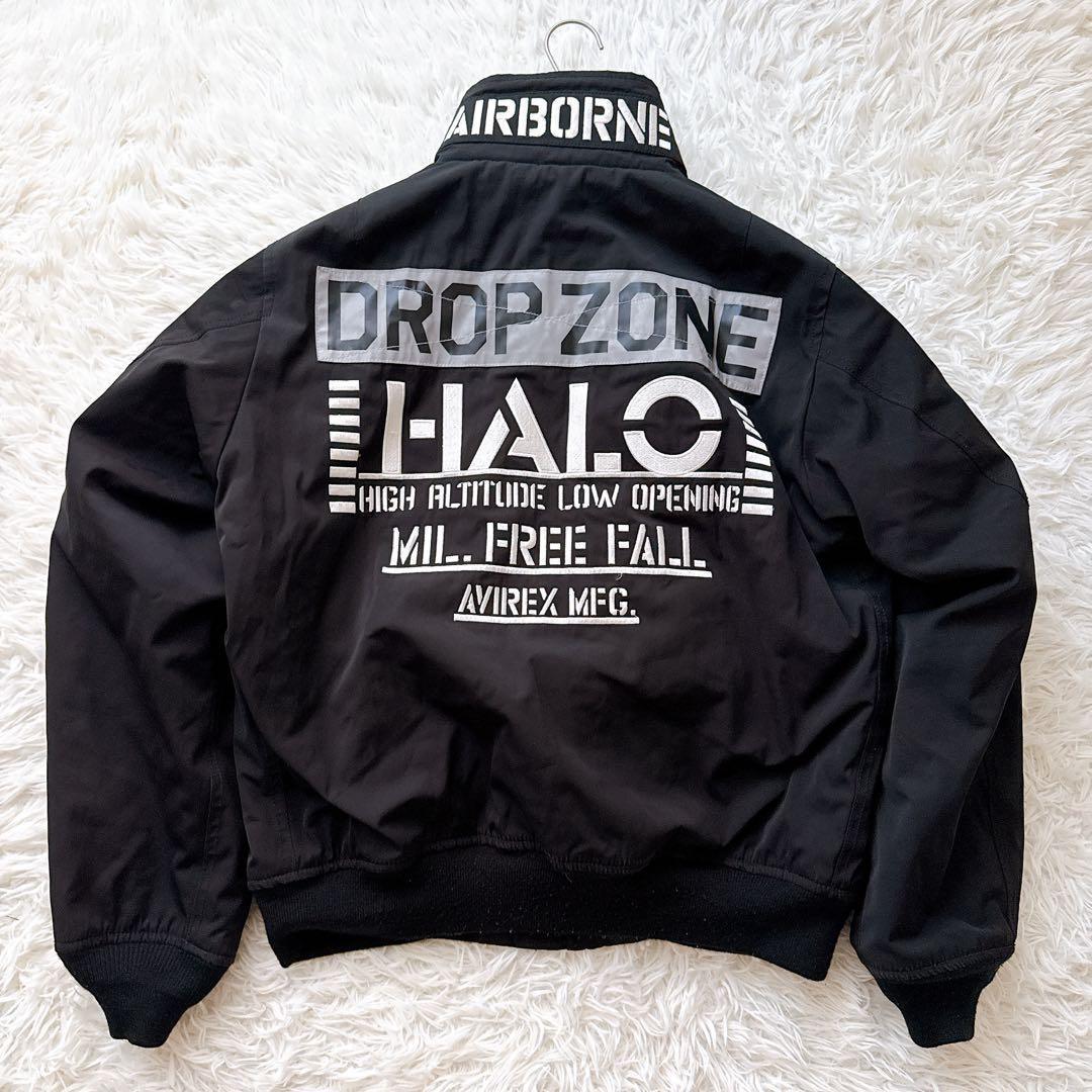 Lサイズ✨AVIREX MA-1 中綿ブルゾン スタンドカラー ジャケット 黒