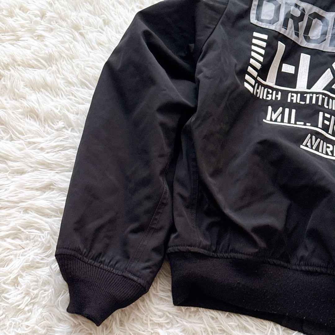 Lサイズ✨AVIREX MA-1 中綿ブルゾン スタンドカラー ジャケット 黒