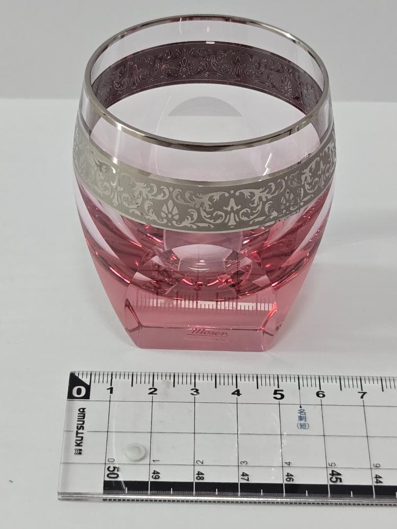 Moser プラチナ　薄赤クリスタルグラス