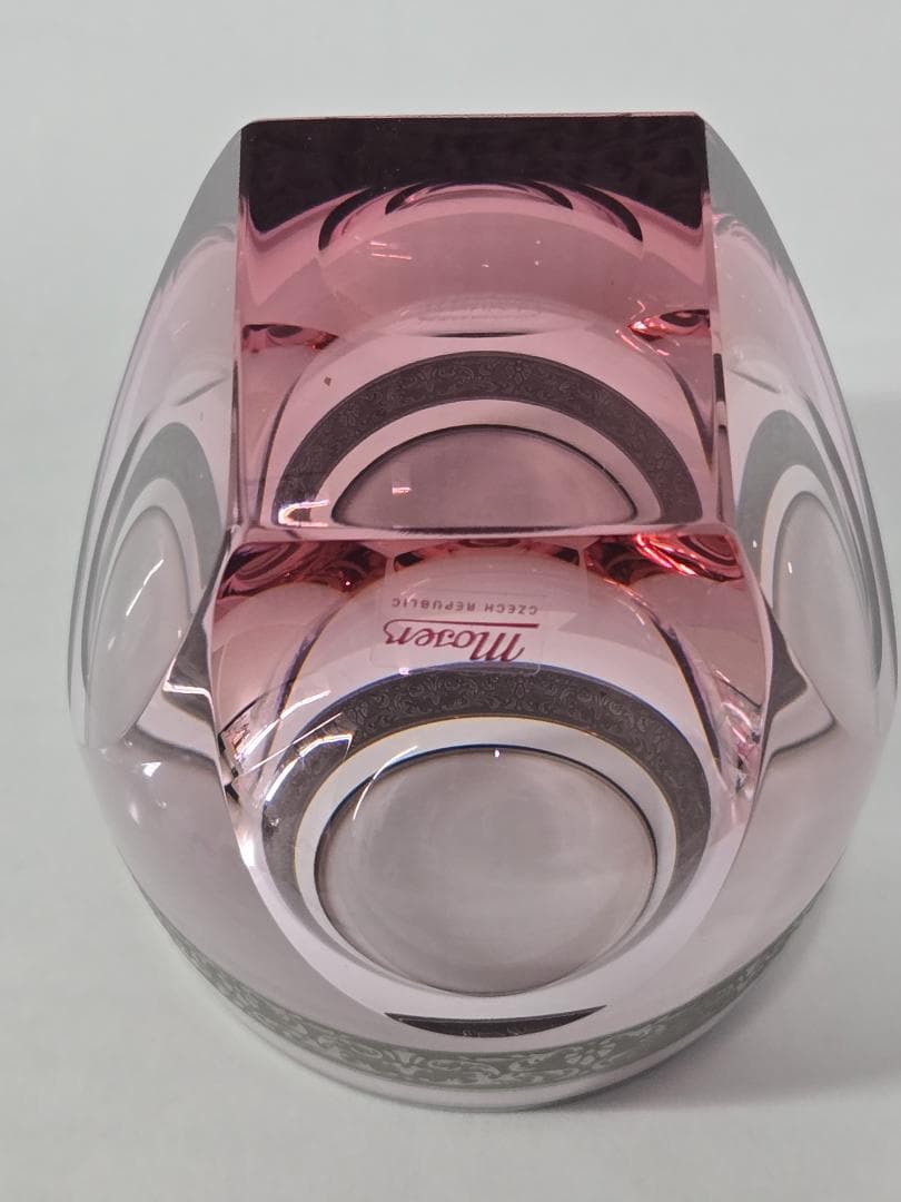 Moser プラチナ　薄赤クリスタルグラス