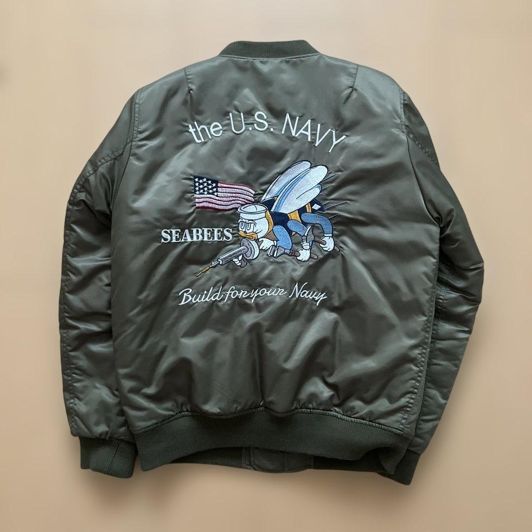 90s MA-1 フライトジャケット 刺繍