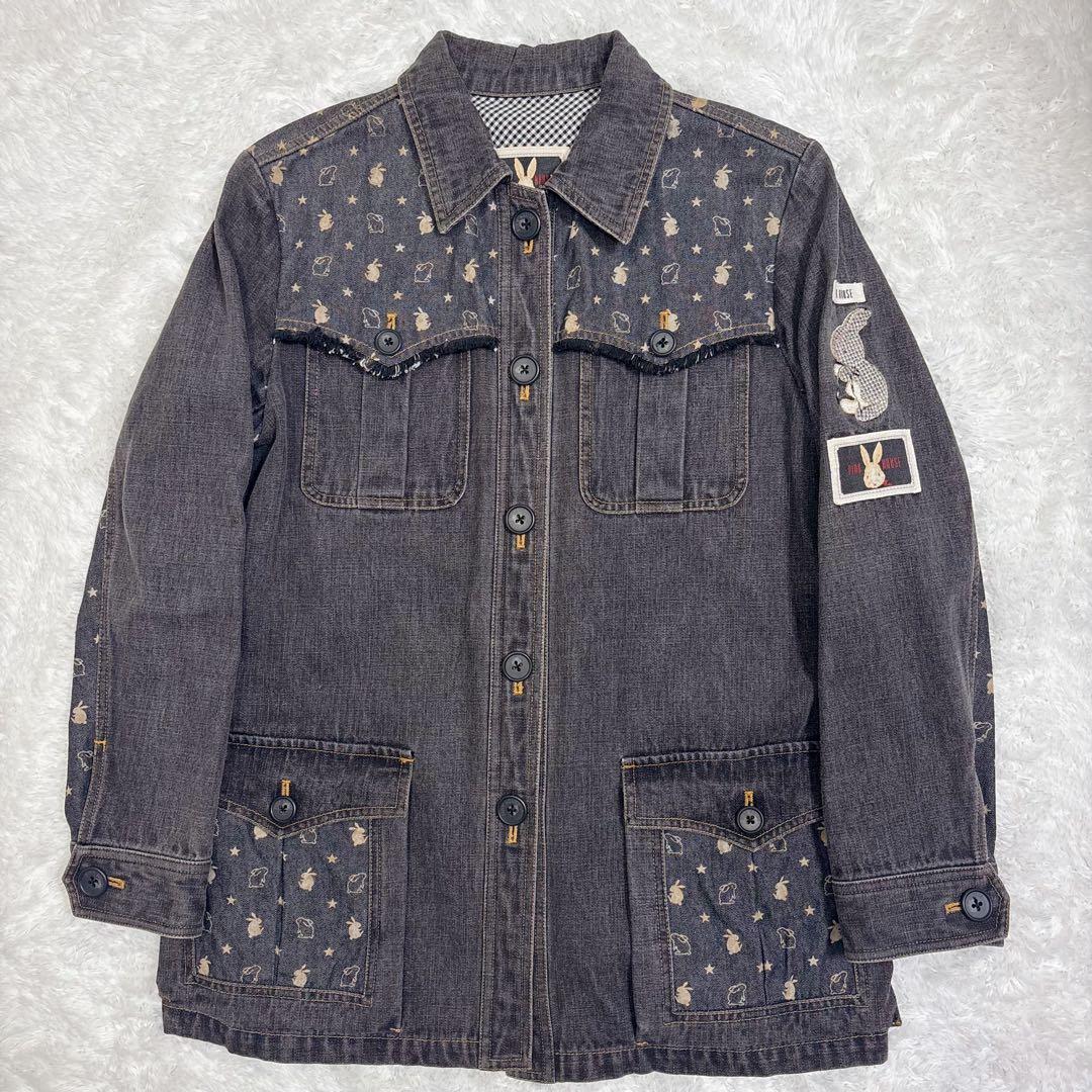 希少 PINK HOUSE ピンクハウス デニムジャケット うさぎ 刺繍