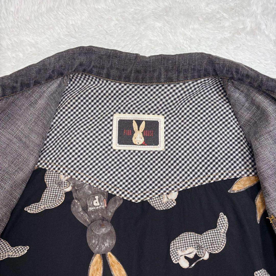 希少 PINK HOUSE ピンクハウス デニムジャケット うさぎ 刺繍