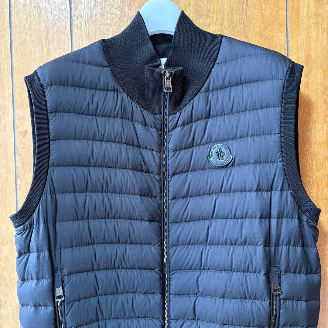 【美品】MONCLER モンクレール ニット切替ダウンジップアップベスト