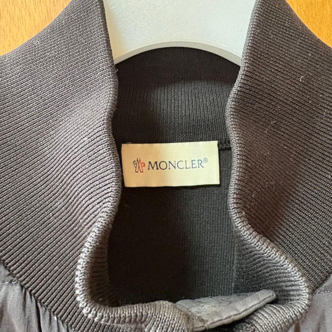 【美品】MONCLER モンクレール ニット切替ダウンジップアップベスト