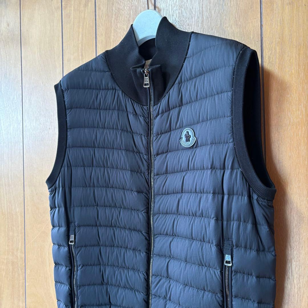【美品】MONCLER モンクレール ニット切替ダウンジップアップベスト