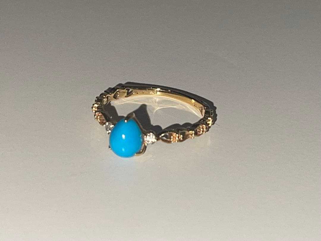 【お値下げ交渉あり！】【K18】ターコイズリング