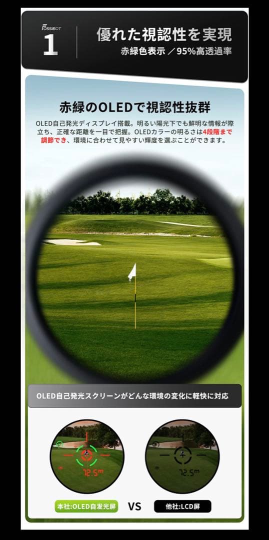 FOSSiBOT C1000 PRO ゴルフ用距離計