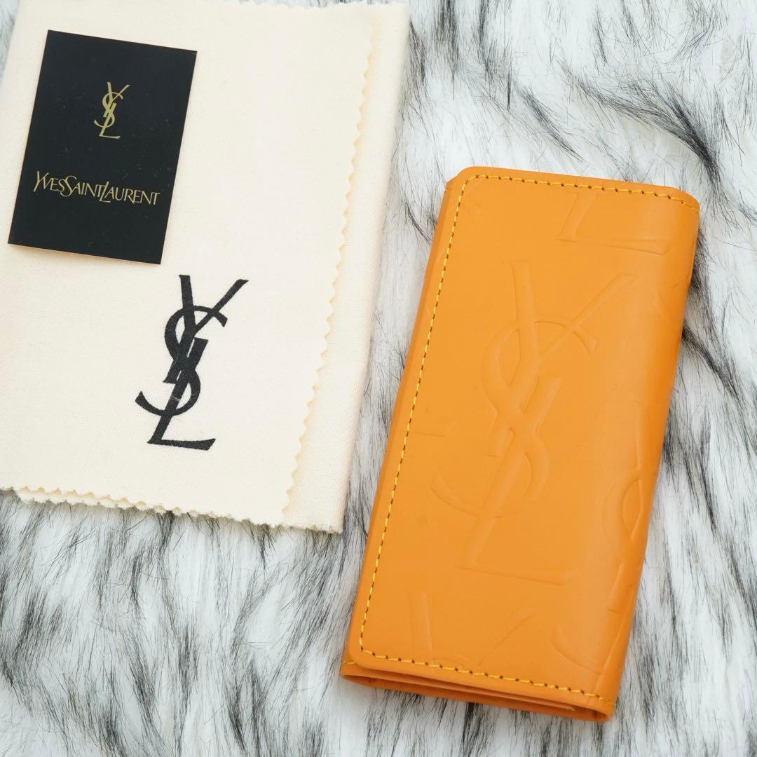 新品未使用品　Yves Saint-Laurent キーケース　オレンジ系　希少