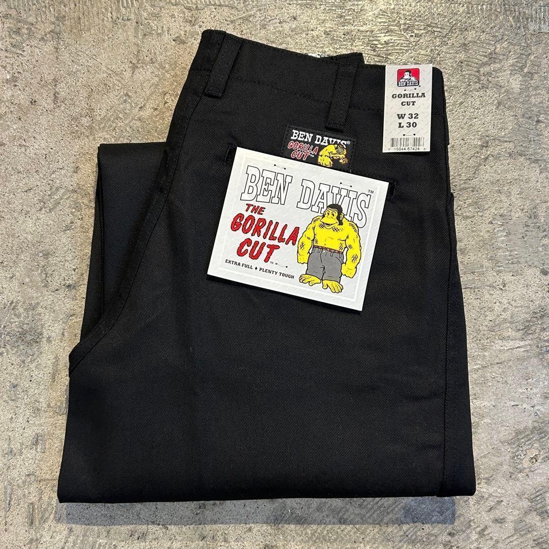 新品 BENDAVIS GORILLA CUT ゴリラカットパンツ 黒 W32