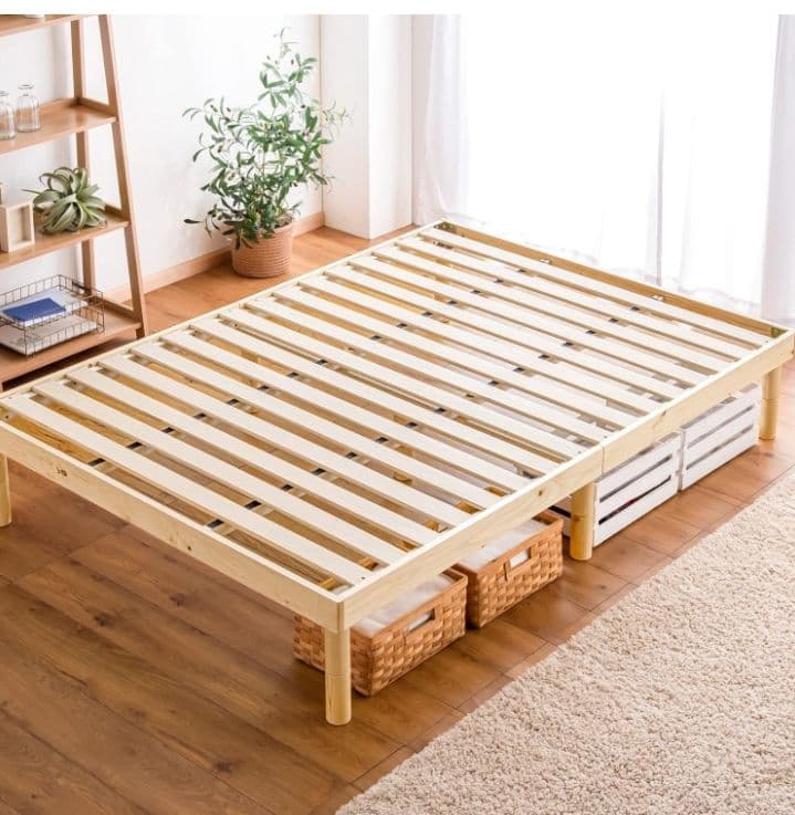 タンスのゲン ベッド シングル すのこベッド 北欧パイン 3段階 つ182