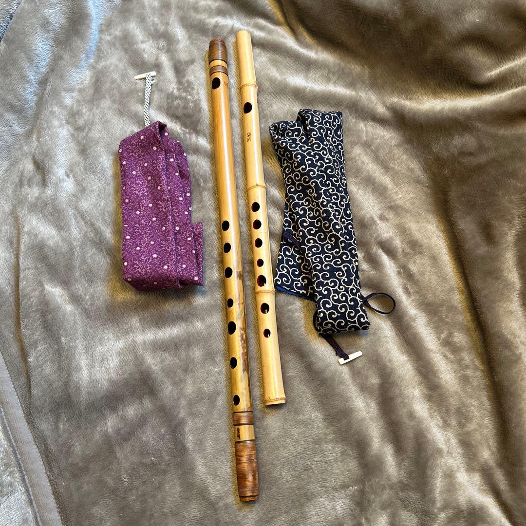蘭情篠笛 竹製 ケース付き