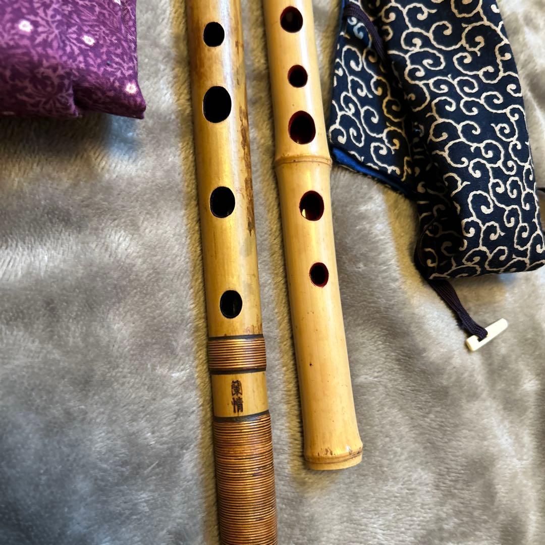 蘭情篠笛 竹製 ケース付き