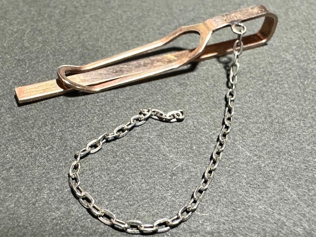 ネクタイピン K10刻印 タイバー アクセサリー ビンテージ 総重量1.5g